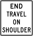 R3-52 End travel on shoulder