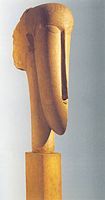 Amedeo Modigliani, Female Head, 1911/1912, Tate. Paul Guillaume, introduced Modigliani to Constantin Brâncuși. He was Brâncuși's disciple for a year.[20][21]