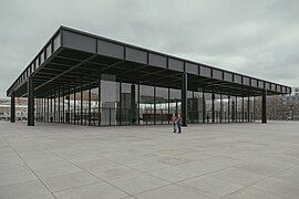 Neue Nationalgalerie in Berlin designed by Ludwig Mies van der Rohe after restoration by David Chipperfield.