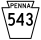 Pennsylvania Route 543 marker