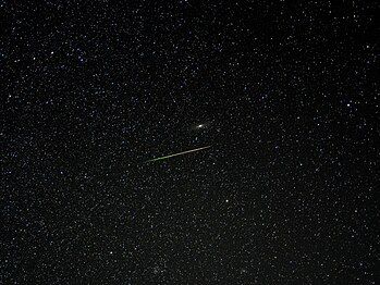 Perseid meteor and Andromeda by Phiteros