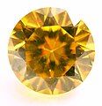 Yellow cubic zirconia