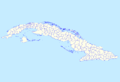 Map of municipalities of Cuba