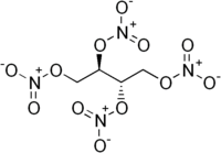 Skeletal formula of erythritol tetranitrate