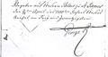 Final paragraph of a German contract from 1750 signed by George II, King of Great Britain and Elector of Hanover. It contains a mixture of Kurrent and 'Latin font' scripts.