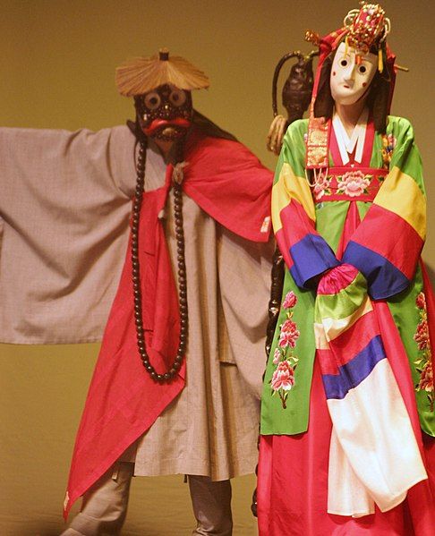 File:Korean.Dance-Mask-Bride-Monk-01.jpg