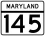 Maryland Route 145 marker