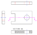 Example mechanical drawing in raster