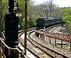 A special train of preserved rolling stock passes Hammels Wye on the Rockaway Line on its way uptown in 2013