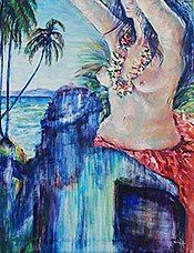 This was an impression Rita Asfour painted of Tahitian life