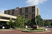 An exterior view of The Children's Hospital at OU Medical Center.