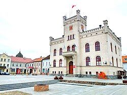 Town Hall in Pasym, seat of the gmina office