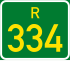 Regional route R334 shield