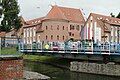 Swing bridge and the castle