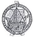 Longship city seal of Bergen, c. 1293.