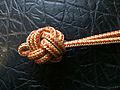 Celtic Button knot on the bight therefore double, tightened, with loop