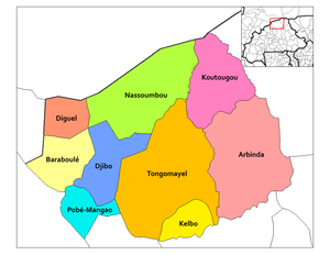 Provincial map of its departments