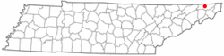 Location of Blountville, Tennessee