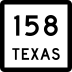 State Highway 158 marker