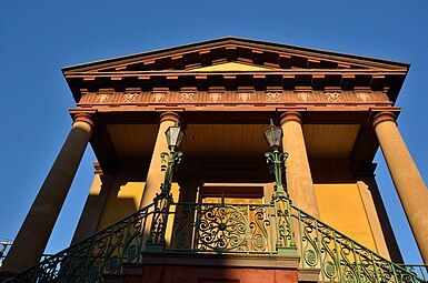 Neoclassical bucrania on the City Market, Charleston, South Carolina, US, by Edward Brickell White, 1841