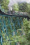 One of two steel trestle viaducts on the Ybbstalbahn, a bridge type otherwise only used in Austria on the Stubaitalbahn.