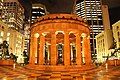 ANZAC Square Shrine of Remembrance at night, taken from Ann Street, Brisbane