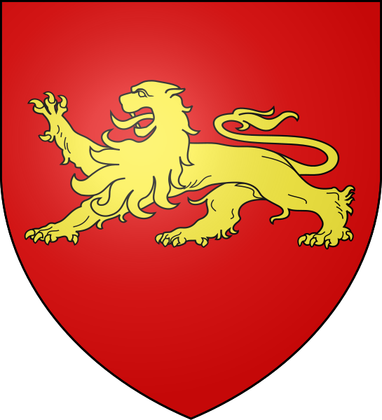 File:Blason-gueules-lion-passant-or.svg