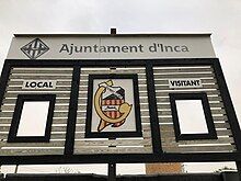 Scoreboard at the Nou Camp d'Inca