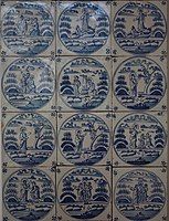 Biblical tiles, Museum of Gdańsk, Poland