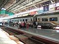 The Taksaka train at Purwokerto station