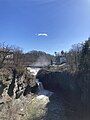 A view of the falls from the road bridge.