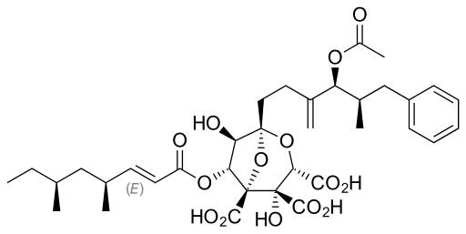 File:Zaragozic acid A.svg