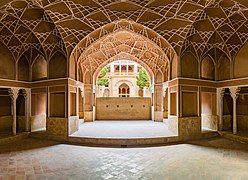 a panoramic HDR image from a section of abbasi house in kashan