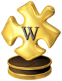 Wikipedia Service Award - 100,000 Edits -- In recognition of your accomplishments, I present you with this Golden Wiki award and thank you for your tireless effort, and commend you on reaching 100,000 edits. Congratulations!  7  05:29, 8 April 2010 (UTC)