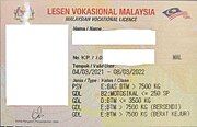 Vocational Licence.