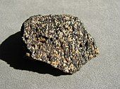 A speckled rock specimen