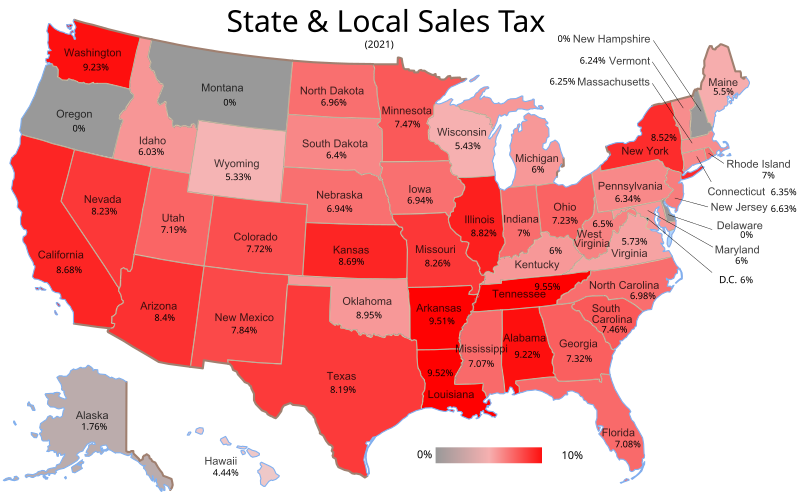 File:State Sales Taxes.svg