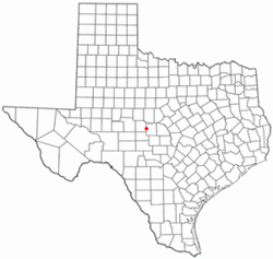 Location of Melvin, Texas