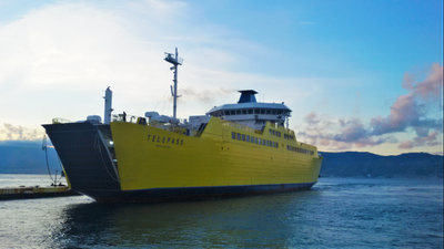 the ferry "Telepass" of the company Caronte and Tourist at Villa San Giovanni