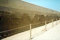 wall in Chan Chan Capital of Chimu culture