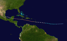 Track of Hurricane Dean