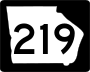 State Route 219 marker