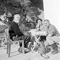 Austen Harrison with his "adopted family" in Athens. Papadimos and his wife Liana