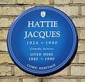 Blue plaque marking Jacques's former residence