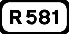 R581 road shield}}