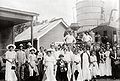 Image 41Train station in La Ceiba during the 1920s. The locomotives were one of the main means of transportation in Honduras during the 20th century. (from History of Honduras)