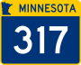 Trunk Highway 317 marker