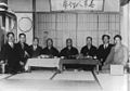 Image 34Masters of karate in Tokyo (c. 1930s), from left to right, Kanken Toyama, Hironori Otsuka, Takeshi Shimoda, Gichin Funakoshi, Chōki Motobu, Kenwa Mabuni, Genwa Nakasone, and Shinken Taira (from Karate)