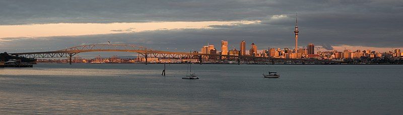 File:Sunset over Auckland.jpg