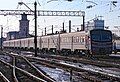 A suburban train and the railway skyline